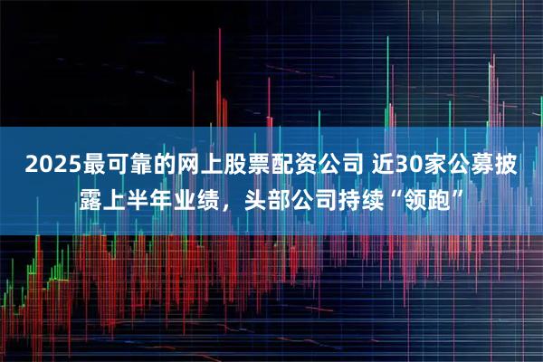 2025最可靠的网上股票配资公司 近30家公募披露上半年业绩，头部公司持续“领跑”